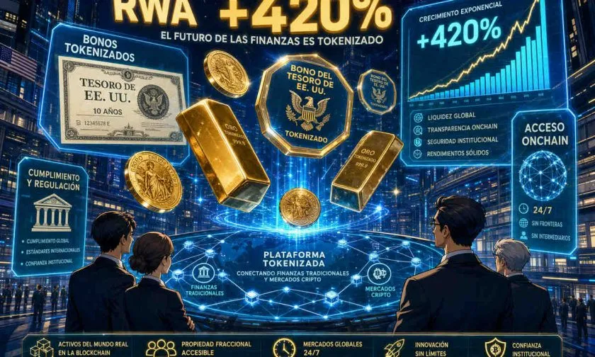 Tokenización de RWA se dispara 420% y supera USD $30.200 millones desde 2025