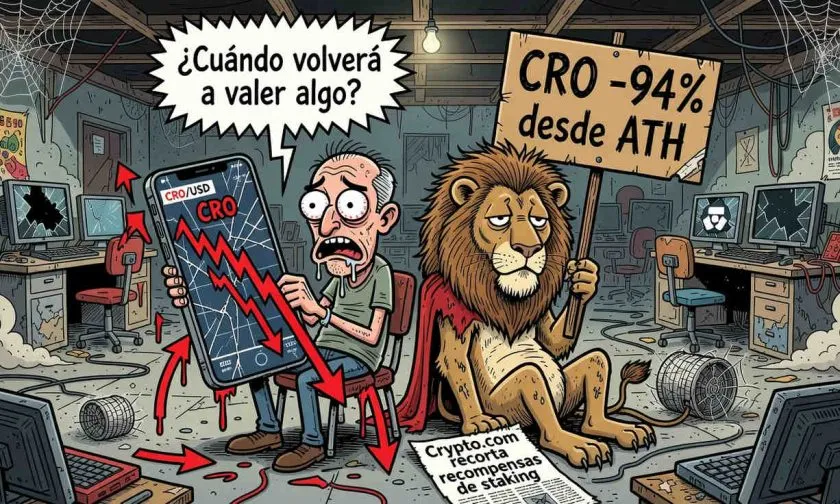 CRO se hunde un 63% interanual mientras el volumen de trading desaparece el 30 de julio de 2026