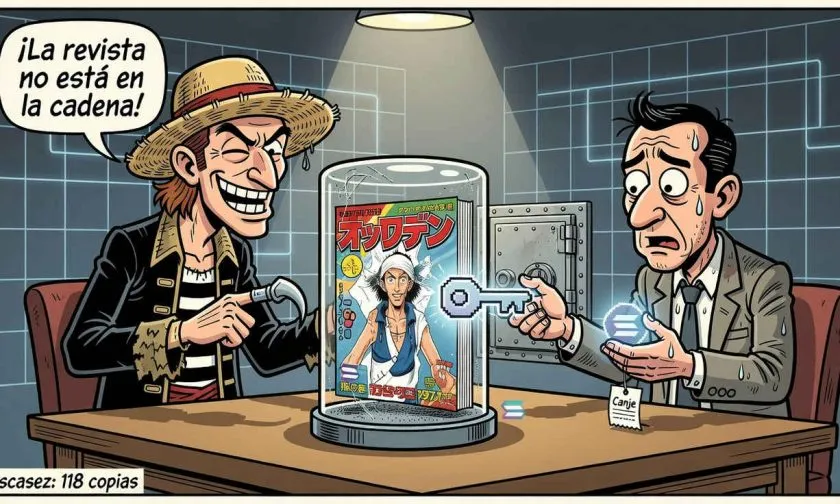One Piece llega a Solana: tokenizan la revista original de 1997 en la que debutó el manga