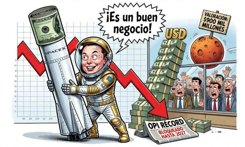 Elon Musk posee el 48,4% de SpaceX, valorada en más de $900 mil millones