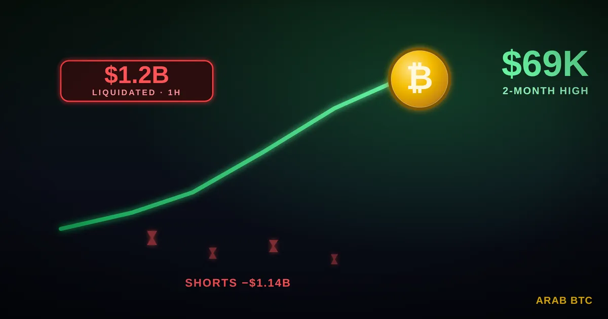 تصفية أكثر من مليار دولار مع ارتفاع سعر البيتكوين إلى أعلى مستوى له منذ شهرين