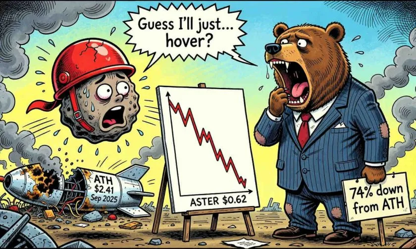 Análisis de Aster ($ASTER) del 24 de julio de 2026: el token microcap lucha bajo las medias móviles