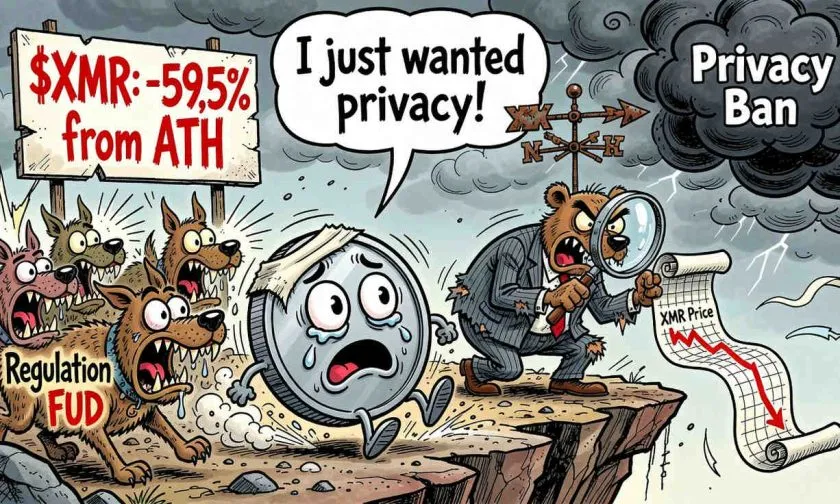 Monero ($XMR) registra una caída del 59% desde su ATH: ¿se acerca el fin de la privacidad en cripto?