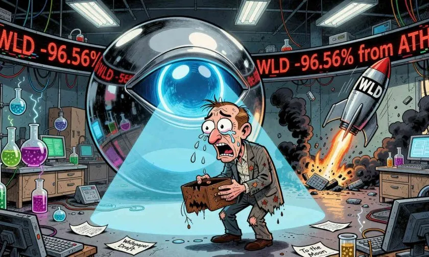 WLD colapsa 8.51% y toca mínimos de semanas: ¿el fin del repunte de 64.49%?