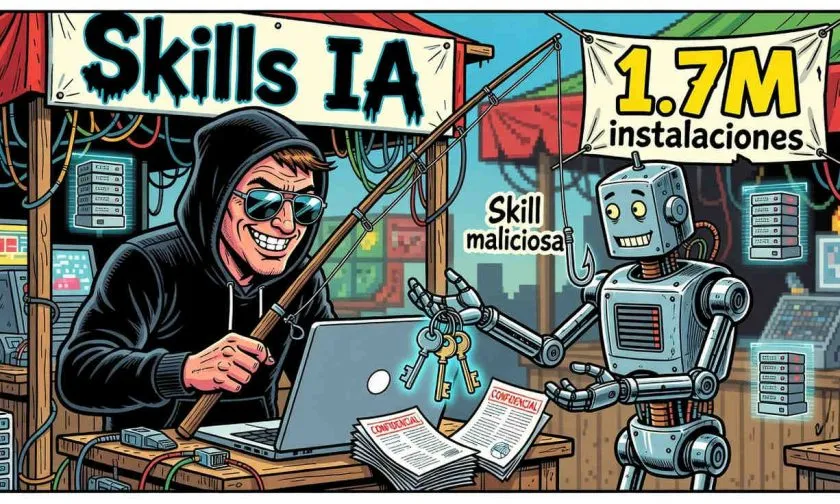 Campaña de robo de credenciales utiliza habilidades maliciosas de IA con 1,7 millones de instalaciones