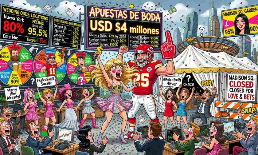 Boda de Taylor Swift ya mueve más de USD $4 millones en mercados de predicción