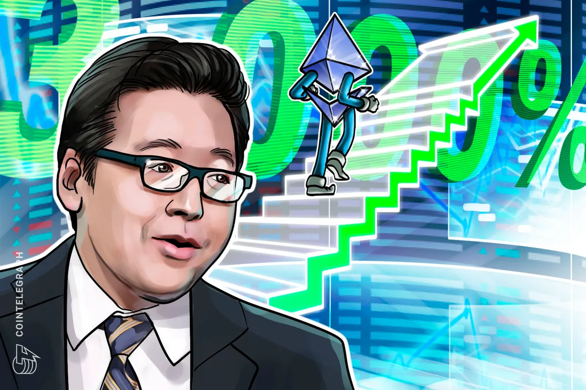 Ethereum a US$ 60 mil? É uma 'jogada geracional' para o touro de ETH Tom Lee, diz analista