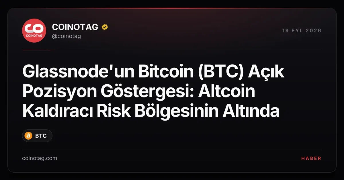 Glassnode verilerine göre altcoin kaldıraç riski düşük seviyelerde kalıyor