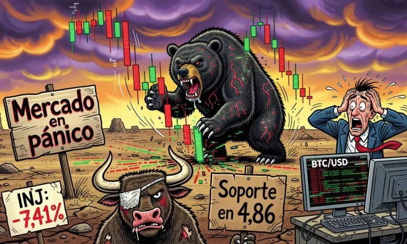 INJ se desploma un 7,41% este 26 de julio: ¿señal de compra o trampa bajista?