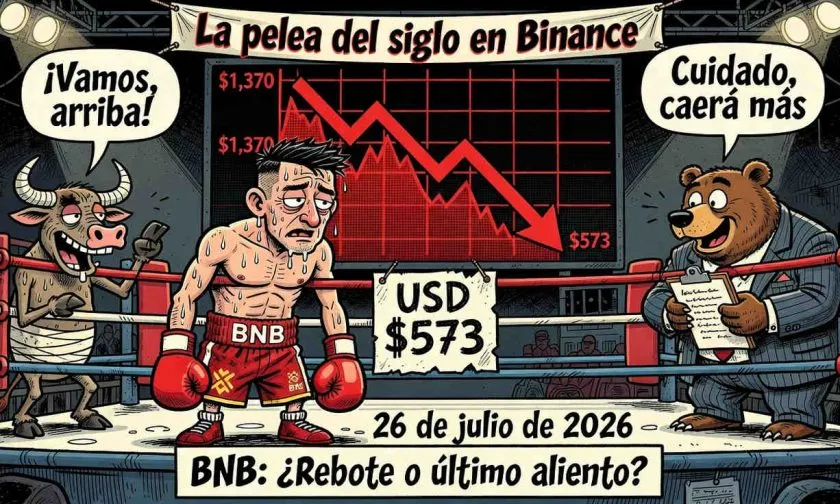 BNB rebota un 1,47% en sesión de bajo volumen: ¿señal de agotamiento bajista?