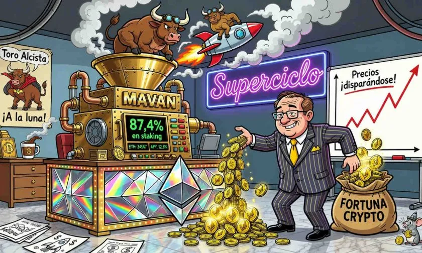 BitMine apuesta 87,4% de su Ether en staking: la apuesta de Tom Lee por un superciclo