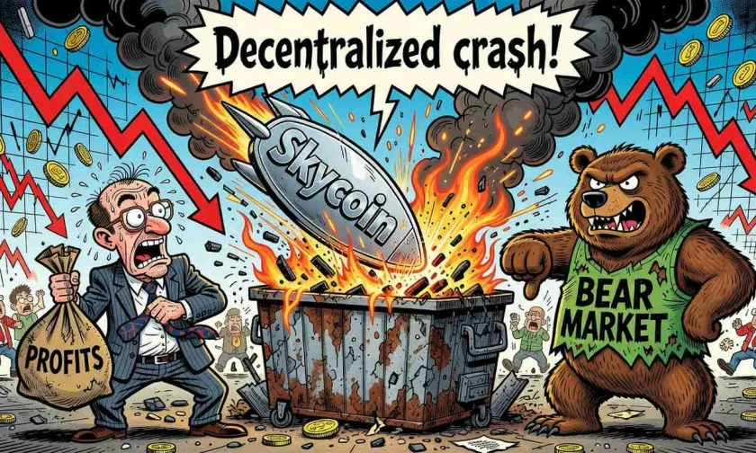 Skycoin se desploma un 8%: ¿fin del sueño libertario?