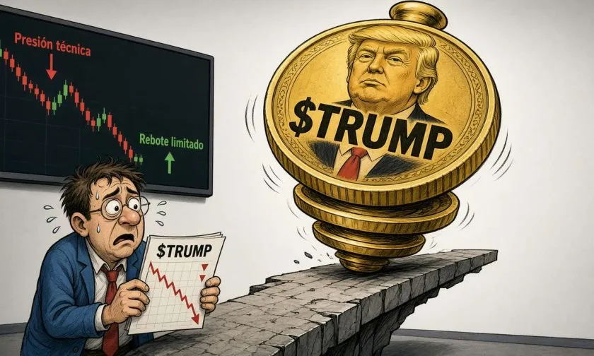 $TRUMP muestra un avance del 0,45% pero con señales de debilidad