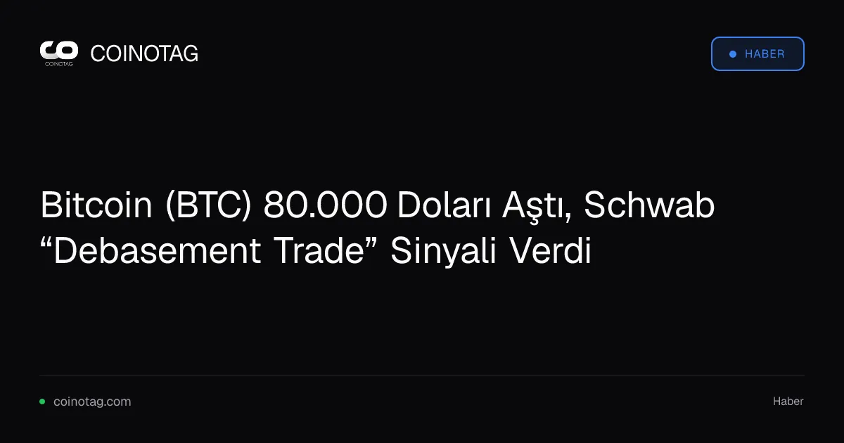 Bitcoin 81.000 doları aşarken, Schwab değer kaybı ticareti sinyali veriyor