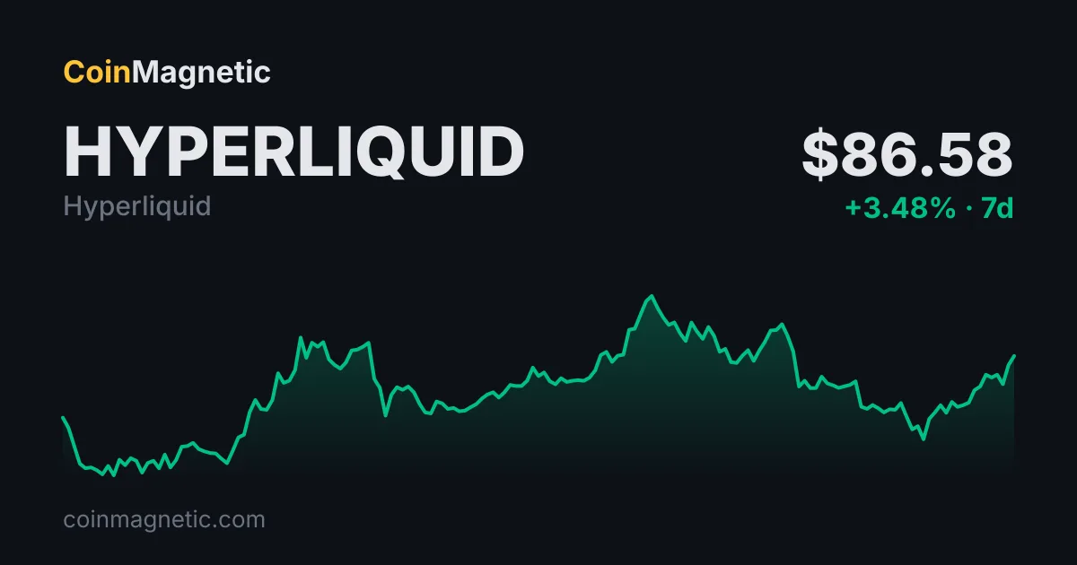 Hyperliquid (HYPE) 89 dolardan 85,40 dolara geri döndü