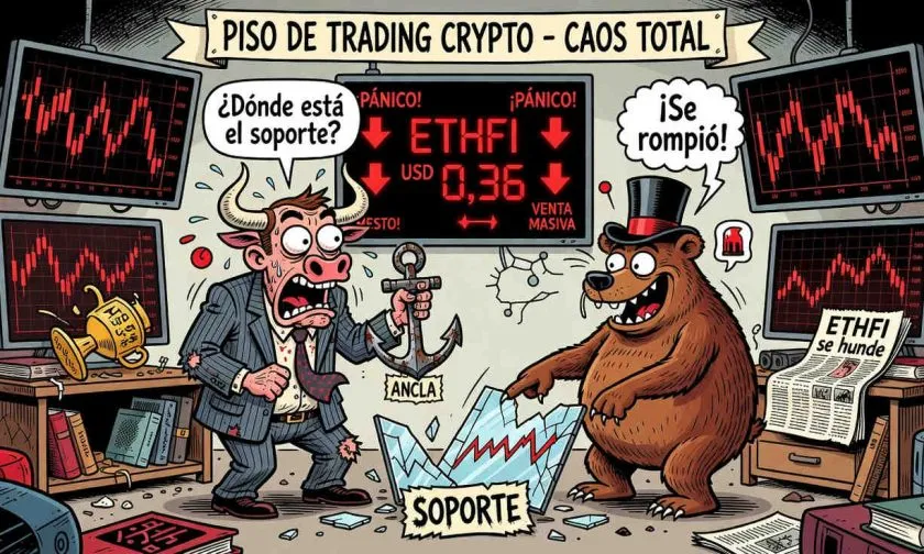 ETHFI se desploma 8,86% el 5 de agosto de 2026 y pierde el soporte de USD 0,36