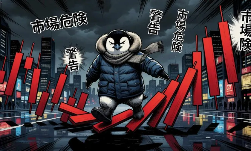 PENGU cae 5,15 por ciento con volumen reducido a la mitad