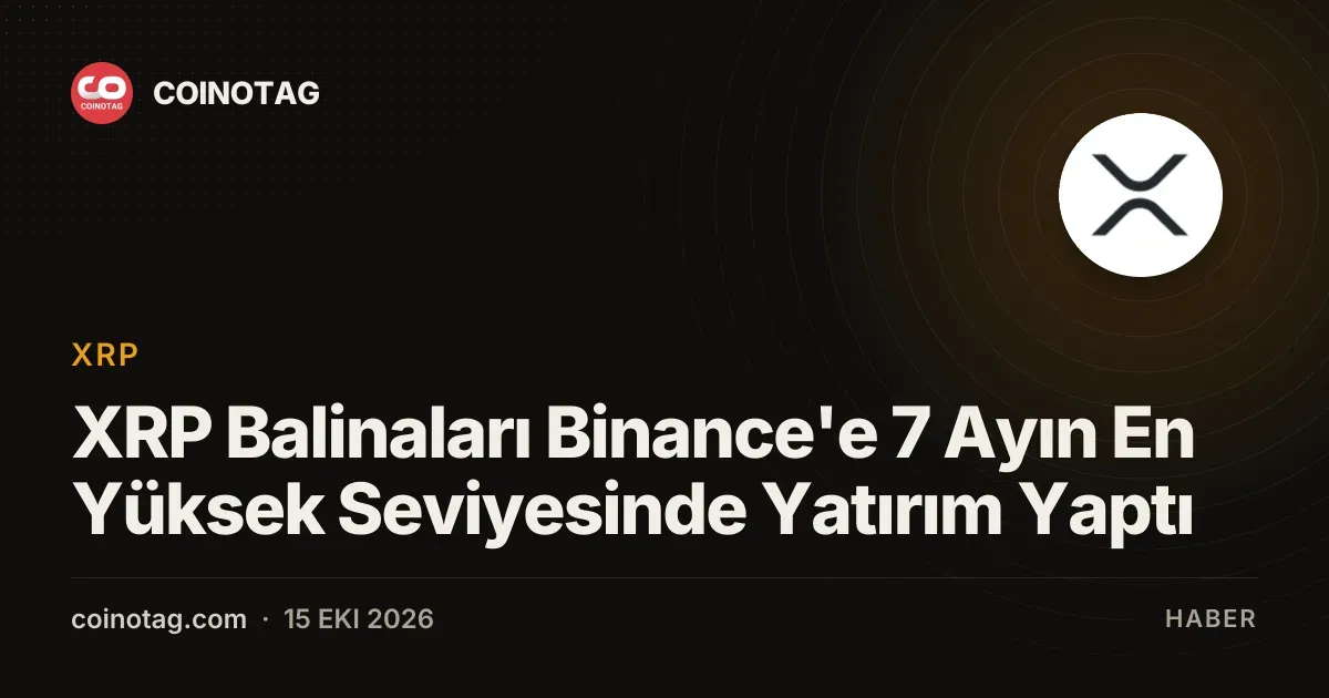 Binance borsasına akan 1,6 milyar XRP balina hareketini tetikledi