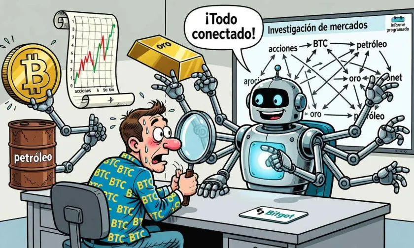 Bitget amplía GetAgent 2.0 para investigar BTC, acciones, oro y petróleo