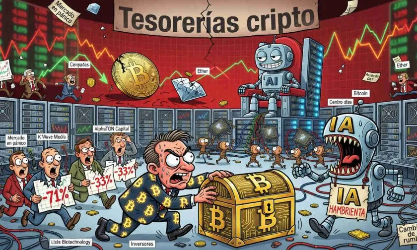Firmas de tesorería cripto giran hacia la IA tras el desplome de sus acciones