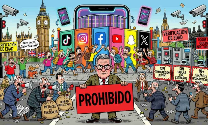 Reino Unido prohibirá redes sociales a menores de 16 años y endurece reglas para adolescentes