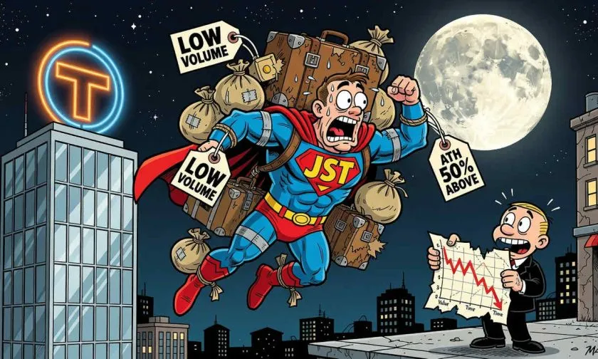 JUST (JST) desafía la gravedad con avance del 178% anual, pero el volumen mengua