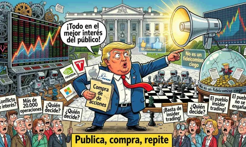Trump promovió en Truth Social empresas cuyas acciones compró días antes: CNN