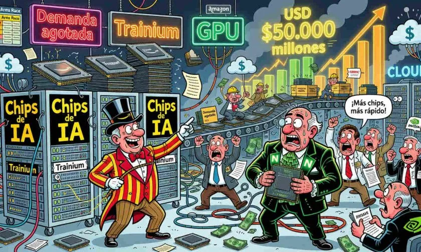 Amazon quiere vender chips Trainium y desafiar más de cerca el dominio de Nvidia en IA