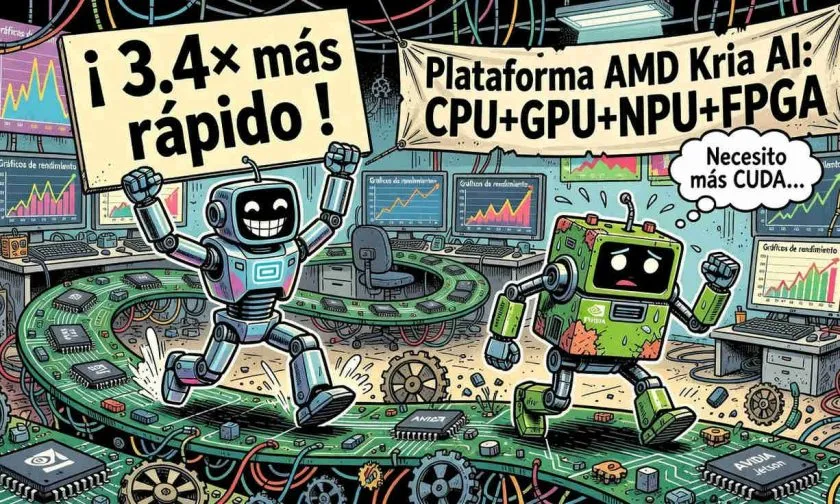 AMD lanza plataforma Kria AI y supera a Nvidia Jetson Thor con 3.4× de velocidad