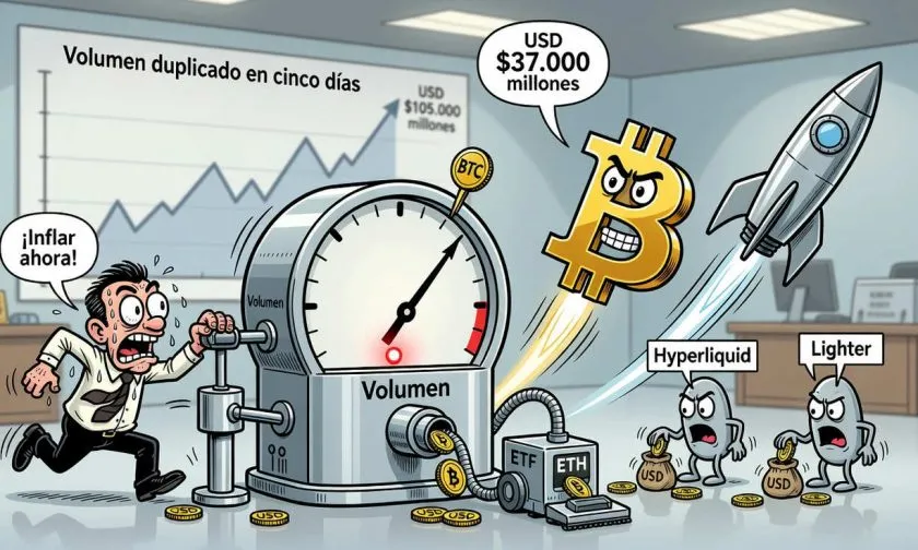 Interés en cripto se dispara con volumen de exchanges superando USD $37.000 millones