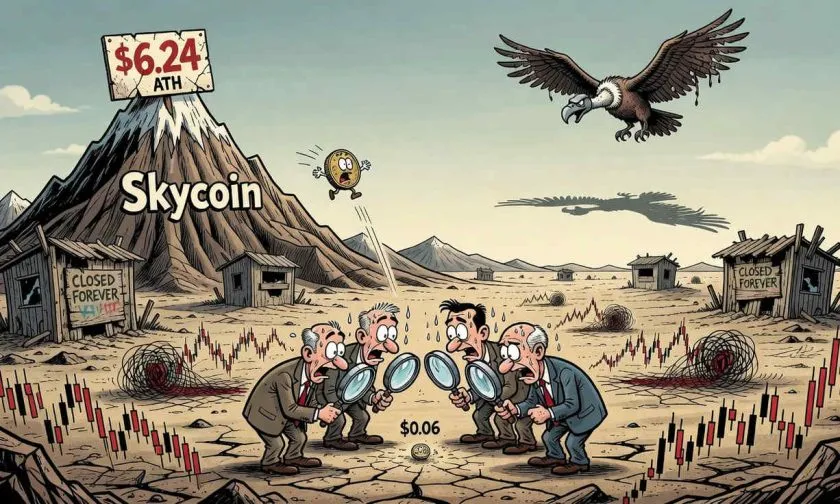 Skycoin ($SKY) registra leve repunte del 1,47% en medio de baja liquidez y desinterés institucional