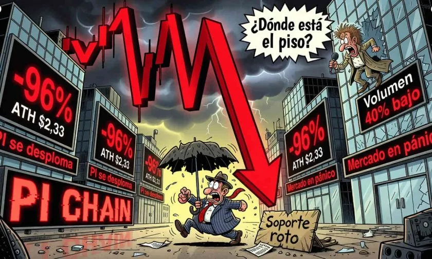 PiChain (PI) se hunde 96% desde su máximo histórico y el mercado se pregunta si hay piso
