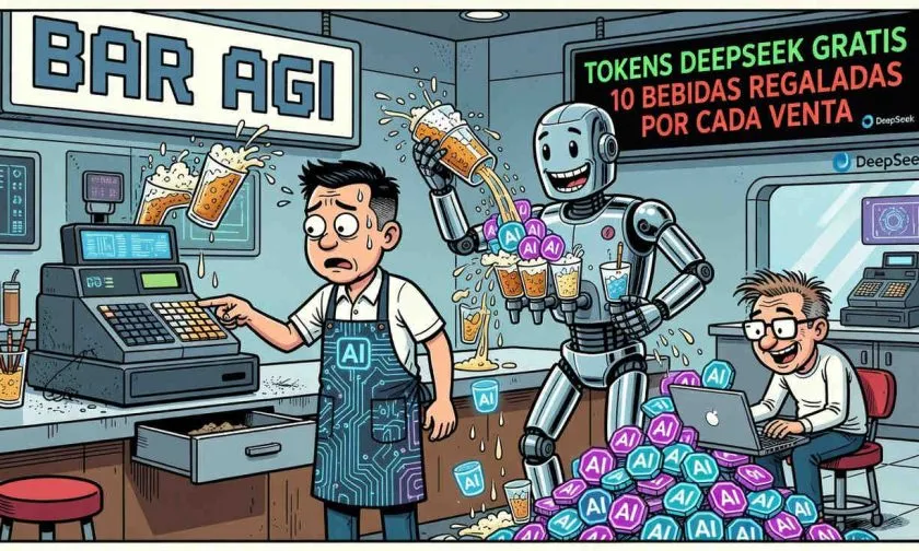 Bar de IA en Pekín regala tokens de DeepSeek mientras opera a pérdida