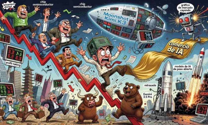 Acciones de chips caen mientras el comercio de IA pierde fuerza