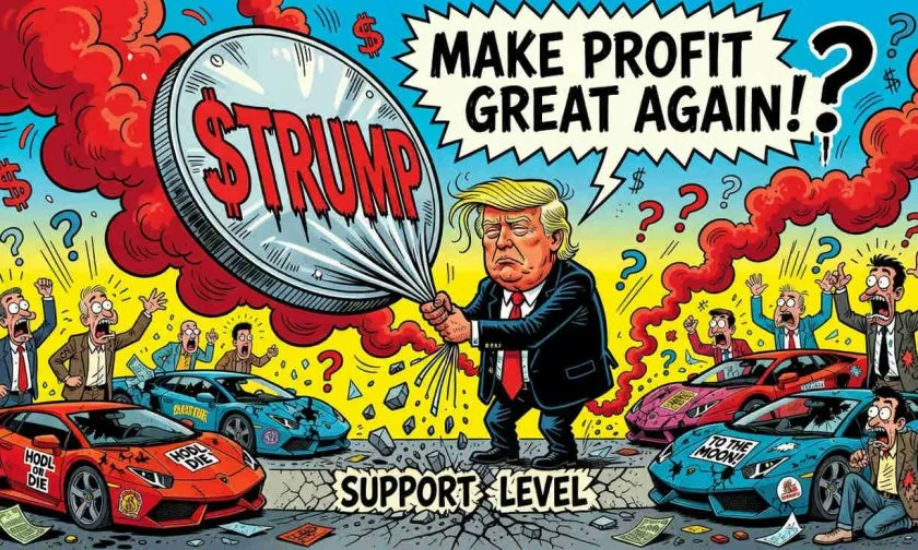 Trump se desploma otro 97% desde máximos y lucha por mantener el soporte de $1,58
