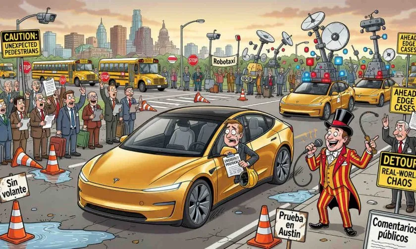 Tesla prueba en Austin su Cybercab sin volante ni pedales, y sube la presión sobre los robotaxis