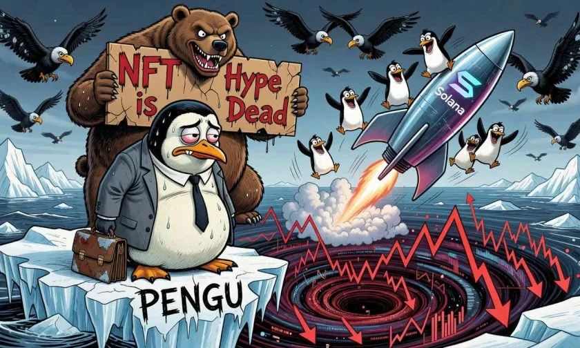 PENGU se derrite: la memecoin de Pudgy Penguins acumula una caída del 86,5% y los volúmenes se desploman