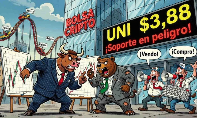 Uniswap (UNI) enfrenta caída del 5,94% tras prueba de soporte en $3,79