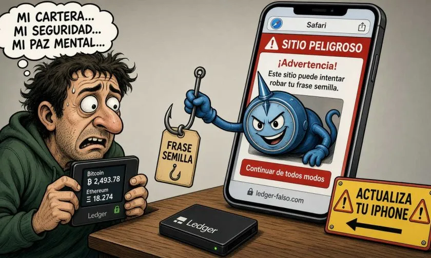 Vulnerabilidad en Safari puede comprometer criptomonedas, advierte Ledger