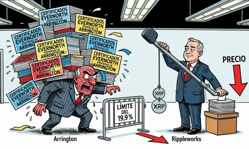 Evernorth sufre una caída de 61% mientras Rippleworks controla votos de Arrington