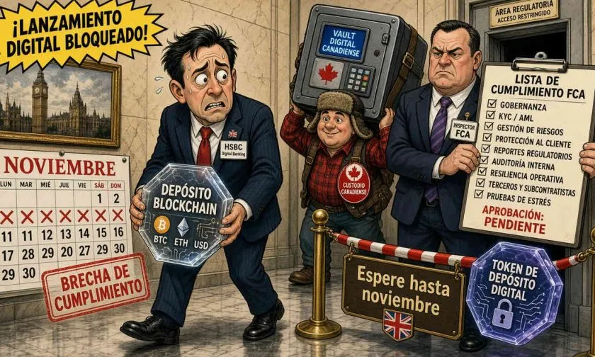 Monument Bank retrasa sus depósitos tokenizados hasta noviembre por una brecha con la FCA