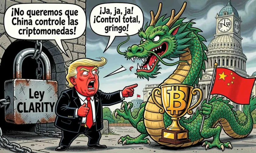 Trump alerta sobre el avance de China en criptomonedas ante estancamiento de Ley CLARITY