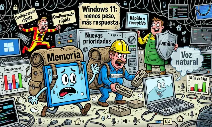 Microsoft promete que Windows 11 funcionará mejor en PCs con 8 GB de RAM
