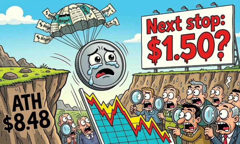 BGB toca fondo en USD $1.64 mientras su caída desde el máximo histórico alcanza el 80%
