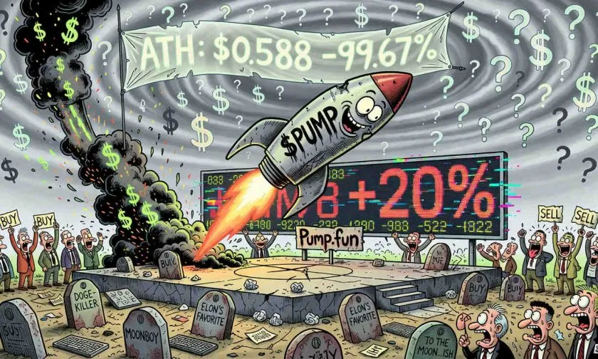 Pump.fun ($PUMP) se dispara un 20% y supera todas sus medias móviles clave