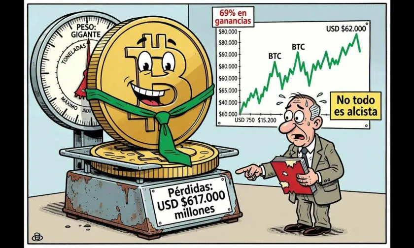 Casi el 70% de la oferta de Bitcoin recupera ganancias tras alcanzar USD 80.000