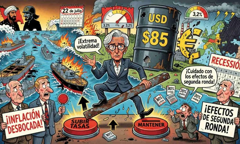 El petróleo obliga al BCE a reconsiderar tasas en medio de perspectiva “extremadamente volátil”