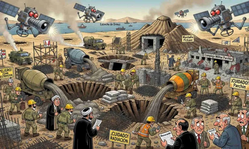 Irán mostraría señales de reconstrucción en Parchin y Pickaxe Mountain tras bombardeos