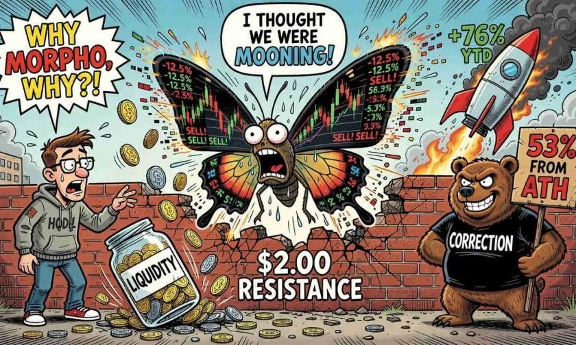 Morpho (MORPHO) se desploma un 5% en medio de toma de ganancias tras rally semanal