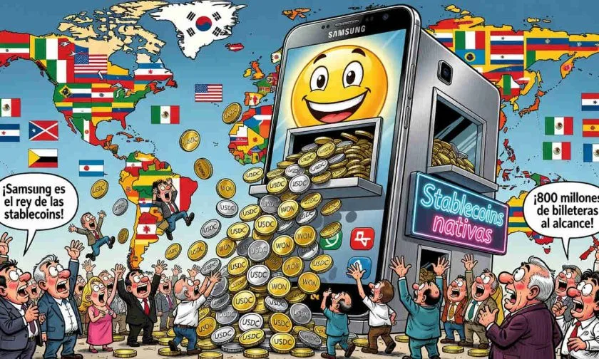 Samsung podría liderar el mercado de stablecoins al integrar funciones en 800 millones de Galaxy